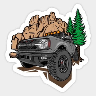 Ford Bronco Design - Grey Bronco Sticker